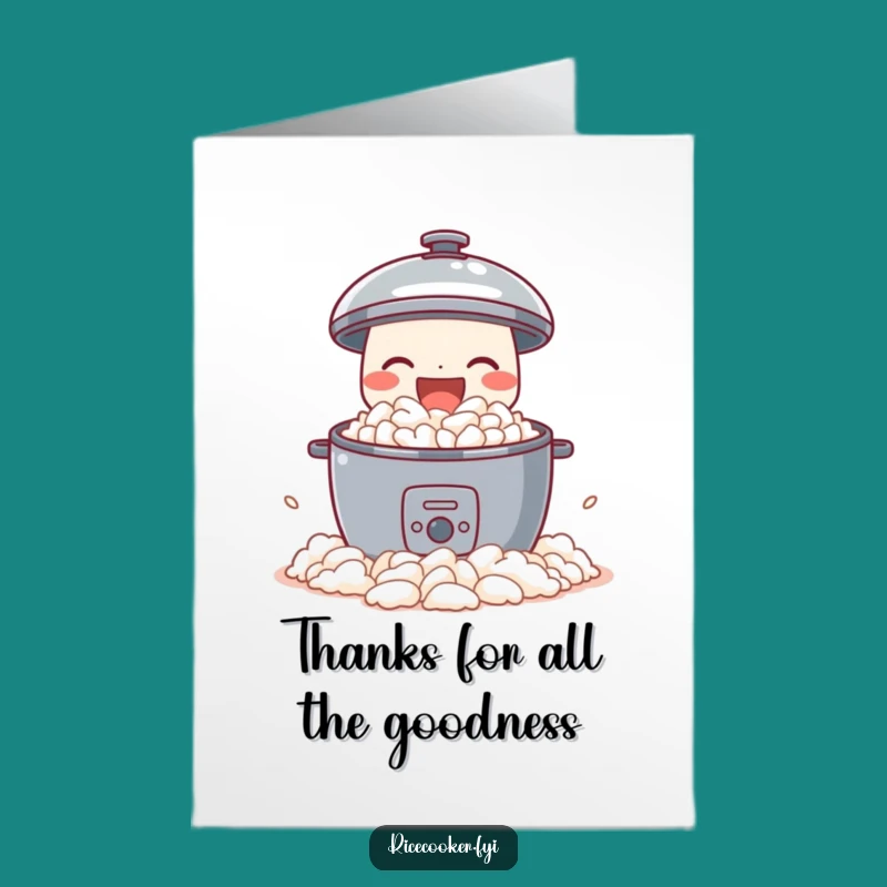 Free Printable Thank You Card: Joyful Rice Cooker & Rice - LOL Download!