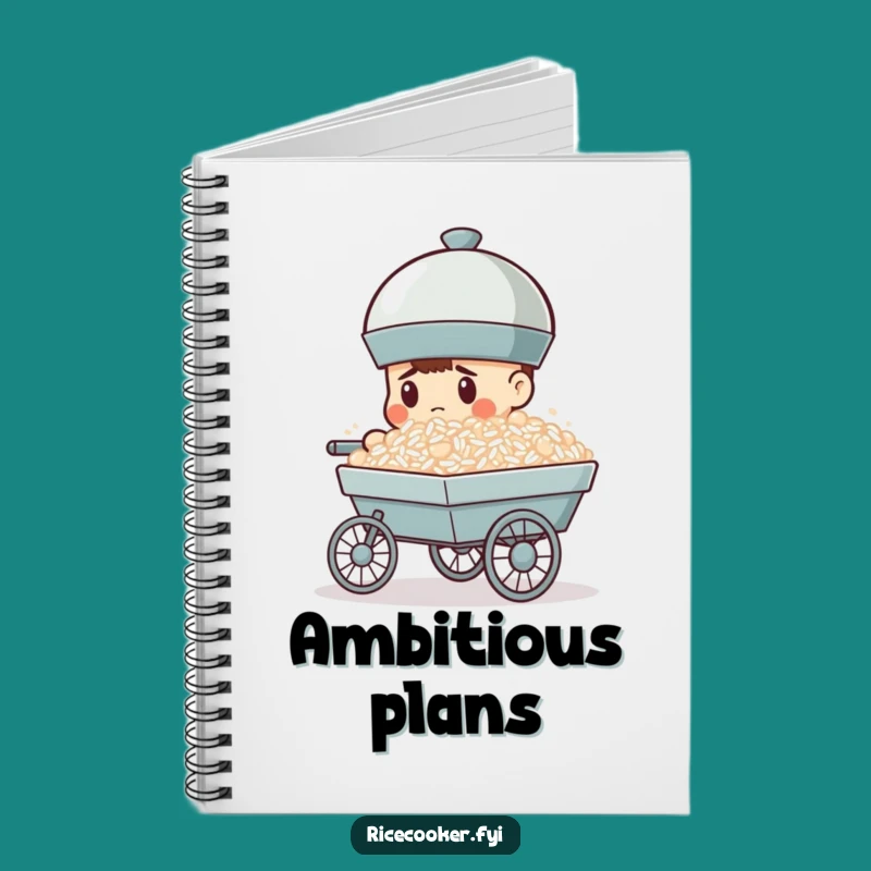 Funny Determined Rice Cooker Notebook: Jot Down Your Goals!