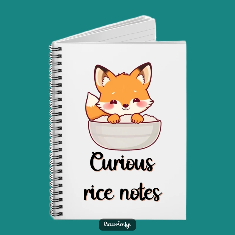 Funny Fox Rice Lid Notebook: Jot Down Your Curious Thoughts