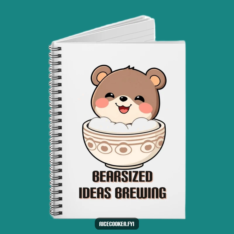 Funny Bear Bowl Notes Notebook: Jot Down Your Happy Thoughts