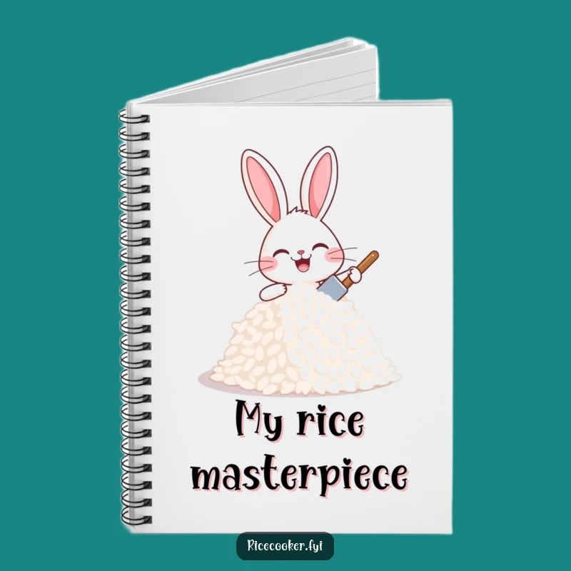 Funny Bunny Rice Carver Notebook - Hilarious Journal for Bakers and Foodies