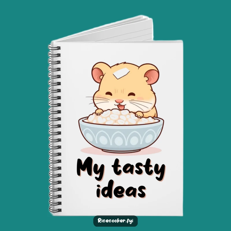 Funny Hamster Rice Bowl Notebook: Jot Down Your Culinary Creations!