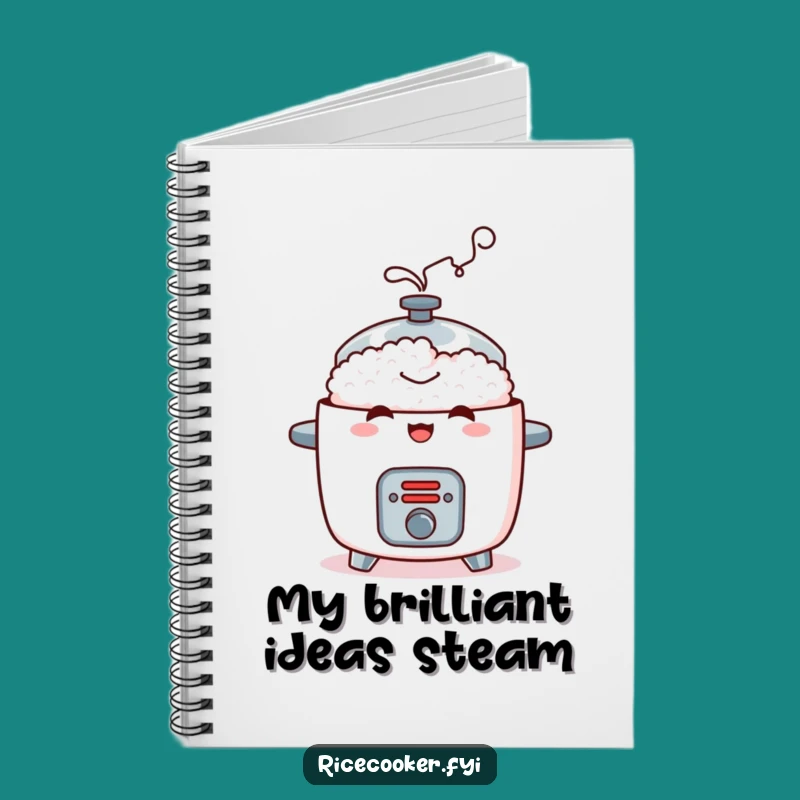Funny Mischievous Rice Cooker Notebook - Steamy Journal, Humorous Stationery Gift
