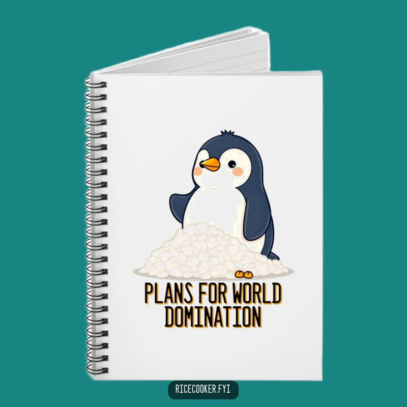 Funny Penguin Rice Mountain Notebook: Plan Your Next Meal Adventure!