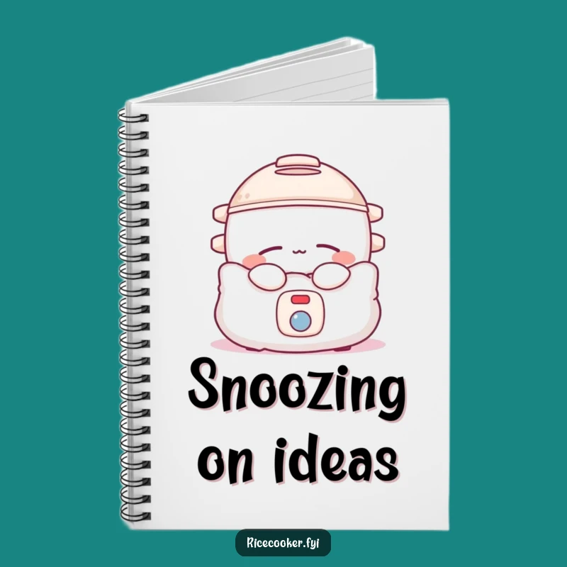 Funny Sleepy Rice Cooker Notebook, Cozy Journal, Perfect Funny Gift