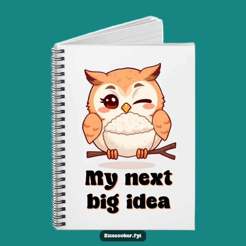 Funny Winking Owl Rice Ball Notebook: Jot Down Ideas with a Smile!