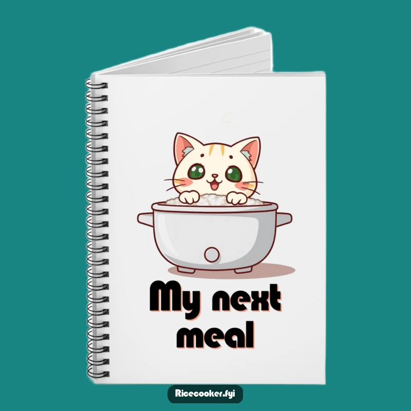 Funny Cat Rice Cooker Notebook - Hilarious Journal for Jotting Down Culinary Adventures