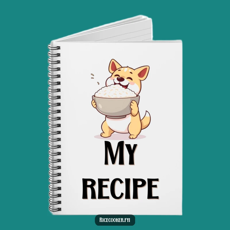 Funny Dog Rice Notebook: Jot Down Meals in This Hilarious Journal