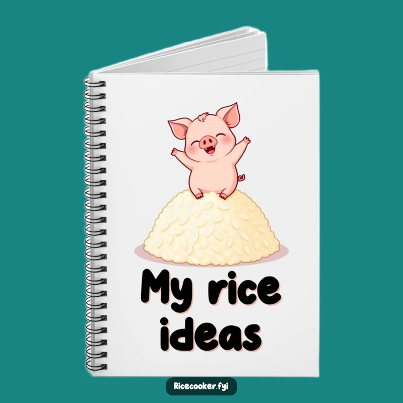 Funny Pig Dancing Rice Notebook: Jot Down Ideas with Gusto