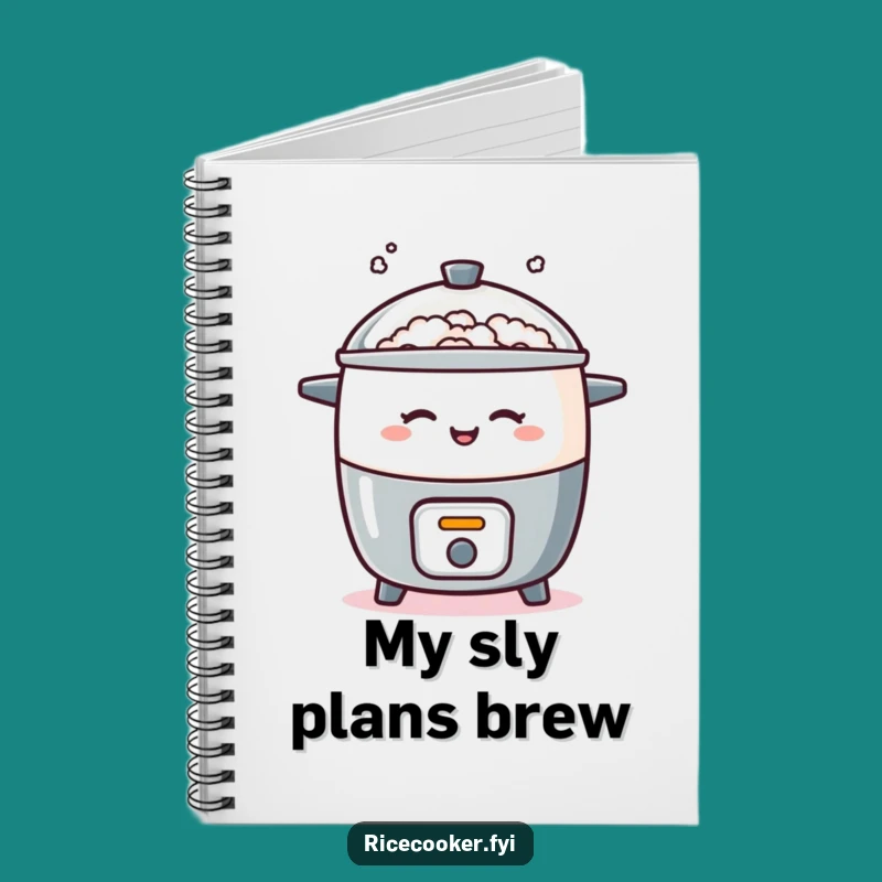 Funny Winking Rice Cooker Notebook - Steamy Notes, Humorous Stationery Gift