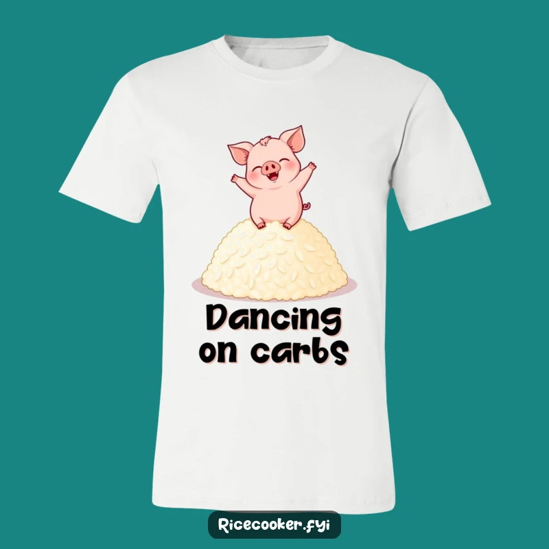 Funny Pig Dancing Rice T-Shirt: Wear Your Culinary Joy