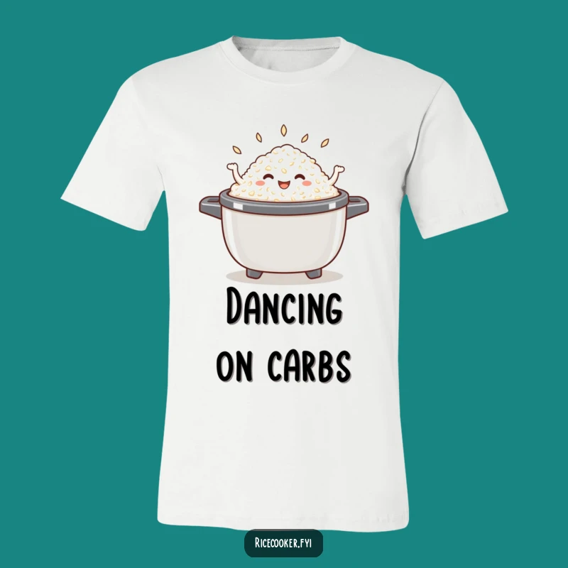 Funny Dancing Rice T-Shirt - Happy Cooker Vibes Tee for Food Lovers