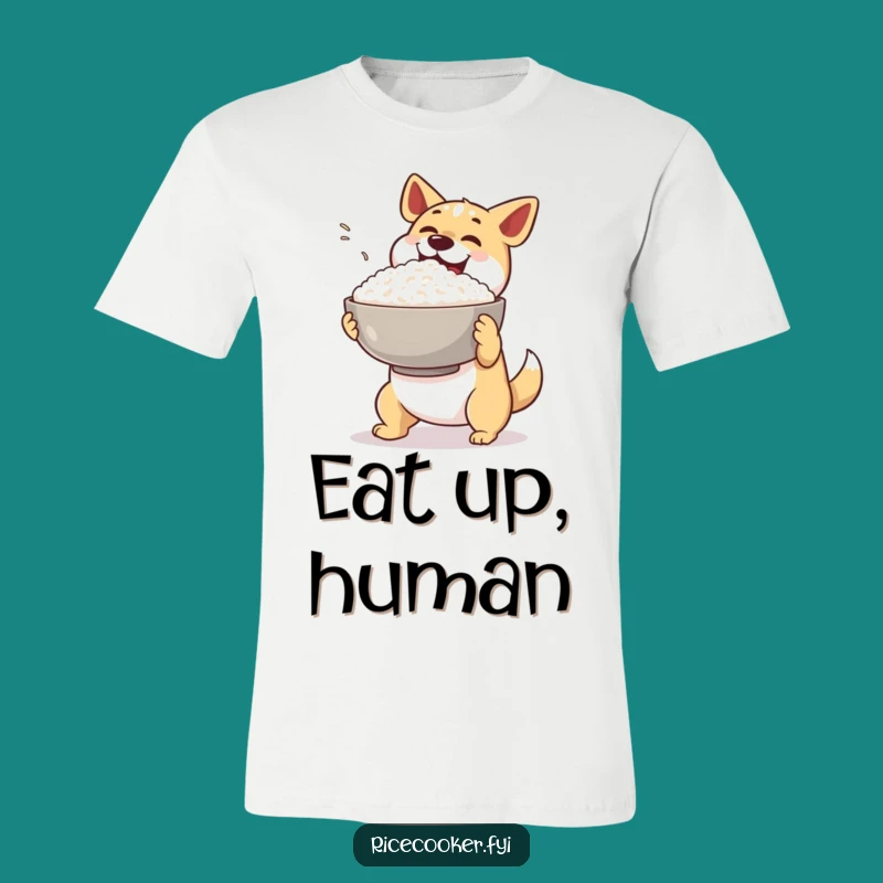 Funny Dog T-Shirt: Hilarious Rice Presenting Tee for a Foodie Gift