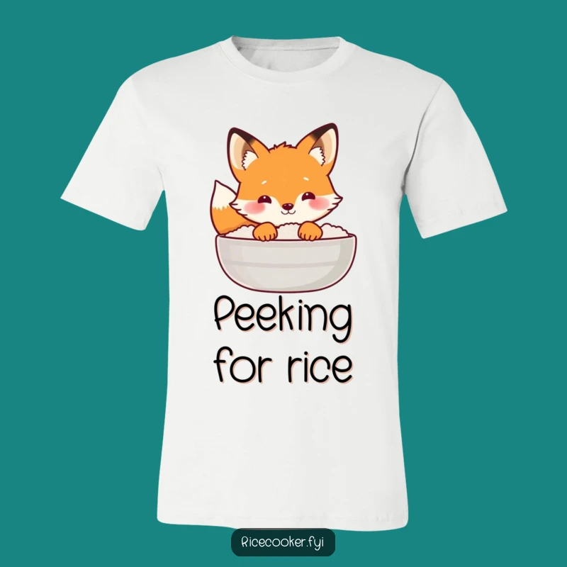 Funny Fox Rice Lid T-Shirt: Curiosity Never Looked So Good