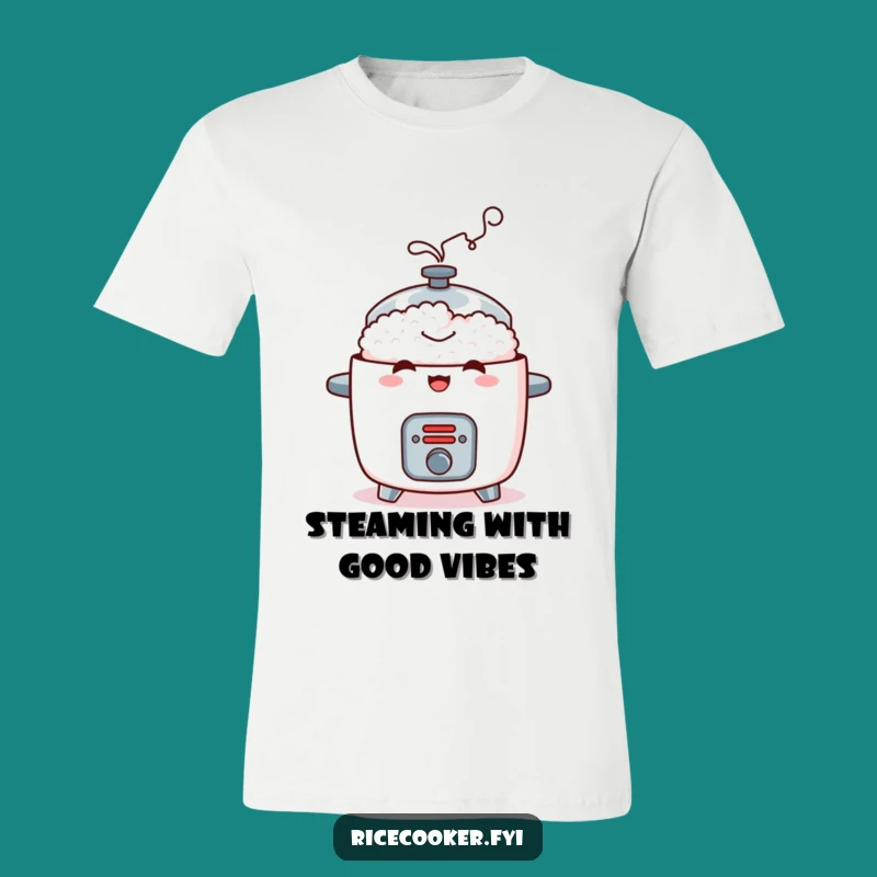 Funny Mischievous Rice Cooker T-Shirt - Steamy Character Design, Comfortable Humorous Gift