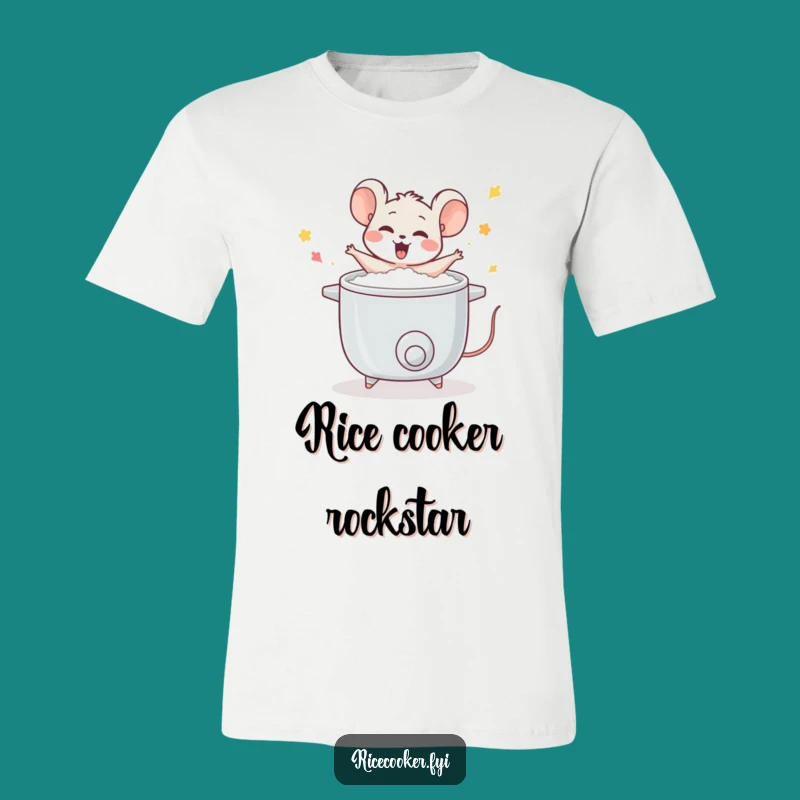 Funny Mouse Rice Cooker Dance T-Shirt: Groove to the Beat of Good Food!