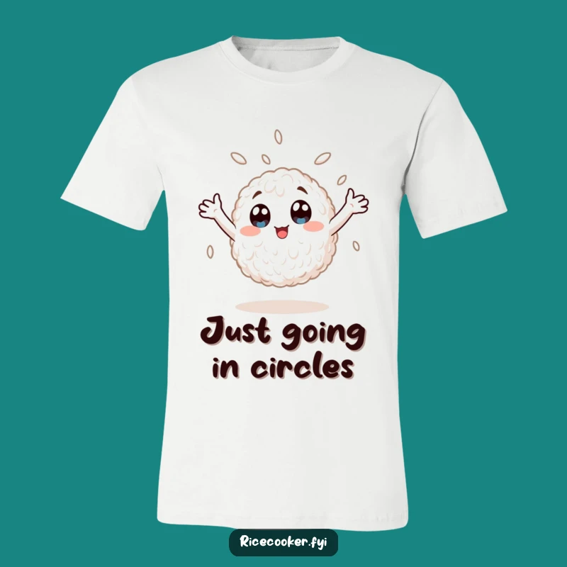 Funny Spinning Rice Grain T-Shirt - Joyful Anime Character Tee, Great Gift