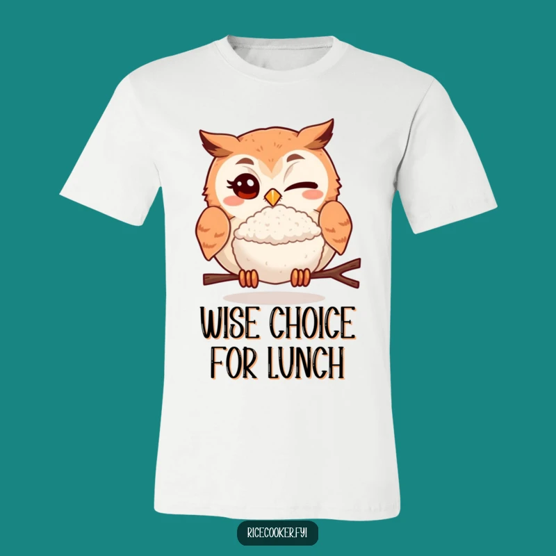 Funny Winking Owl Rice Ball T-Shirt: Wear Your Love for Deliciousness!