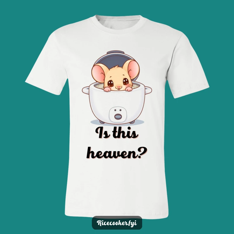 Funny Mouse Rice Cooker T-Shirt: Curious Kitchen Explorer, Great Funny Gift