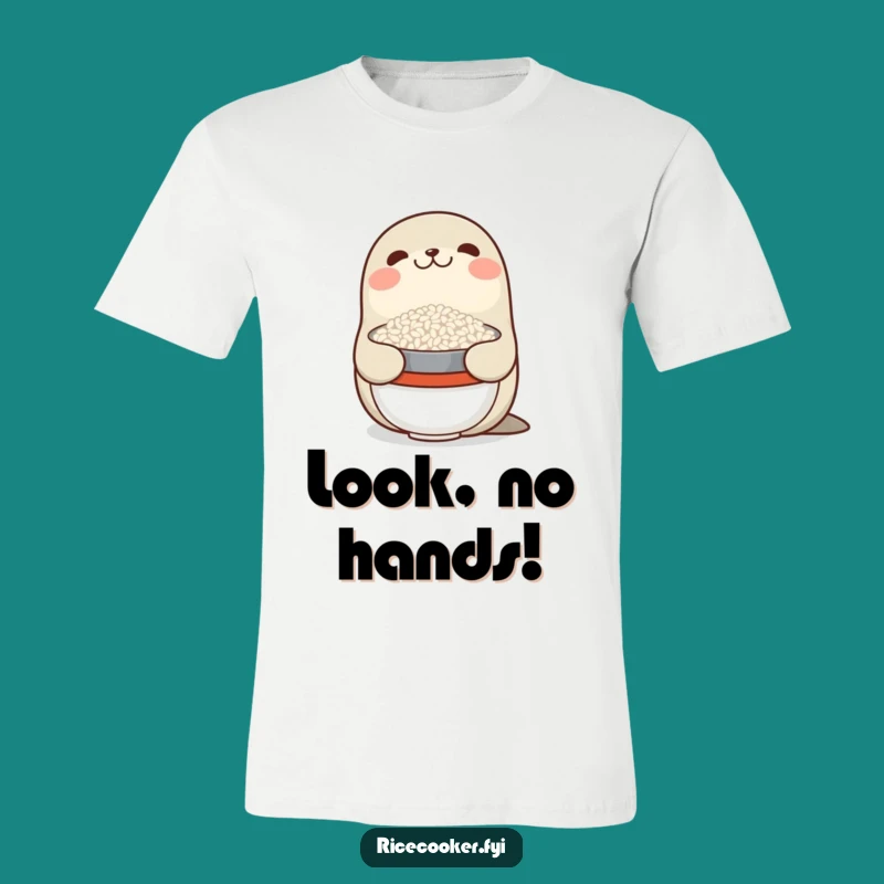 Funny Seal Balancing Rice T-Shirt: Show Off Your Talents!
