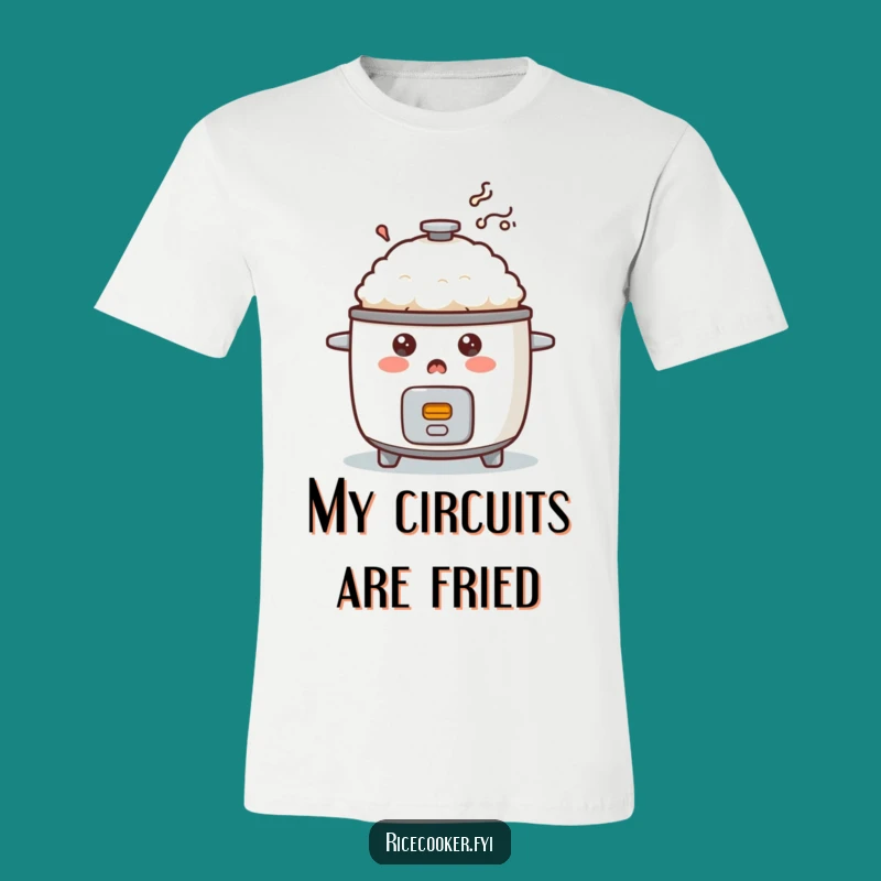 Funny Surprised Rice Cooker T-Shirt: Hilarious Smoky Mishap Apparel Gift