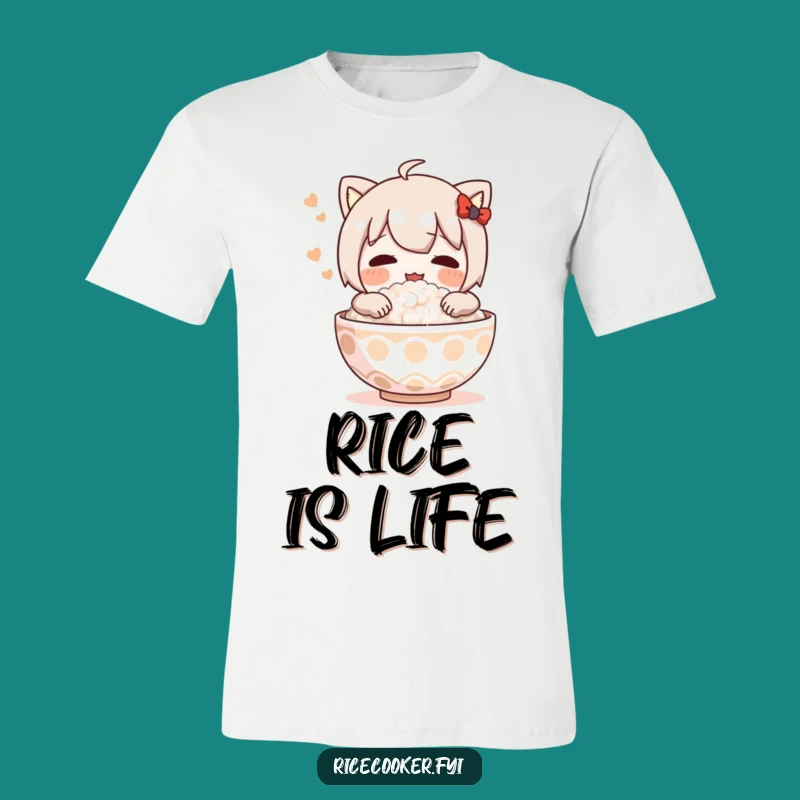 Funny Rice Hug T-Shirt: Celebrate Carb Comfort with This Hilarious Character Tee Gift