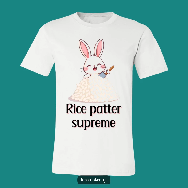 Funny Bunny Rice Carver T-Shirt - Adorable and Hilarious Baker Tee for Foodies