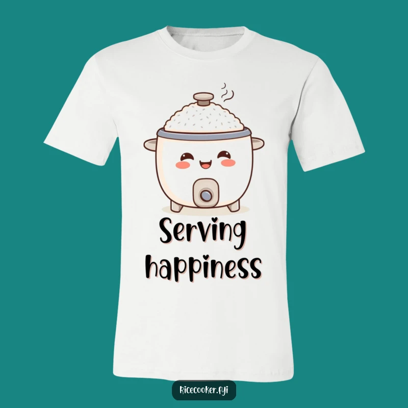 Funny Smiling Rice Cooker T-Shirt: Happy Chef Appliance Tee Gift