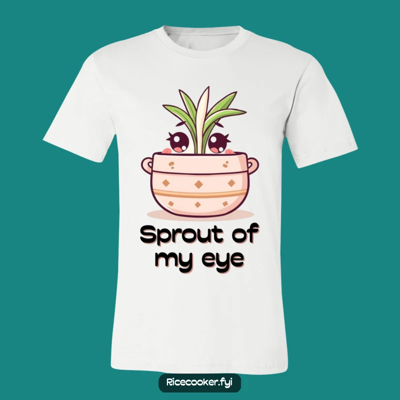 Funny Wide-Eyed Pot T-Shirt: Wear Your Green Thumb's Joy