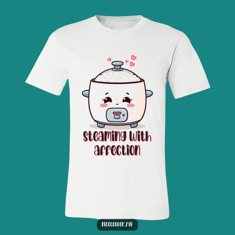 Funny Steaming Hearts Rice Cooker T-Shirt, Cute Kawaii Apparel, Perfect Funny Gift