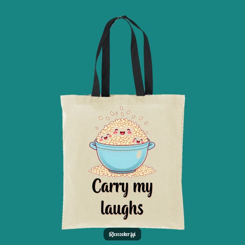 Funny Overflowing Rice Tote Bag - Carry Joy & Essentials with Style