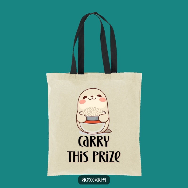 Funny Seal Rice Balance Tote Bag: Carry Your Goods with Flair!