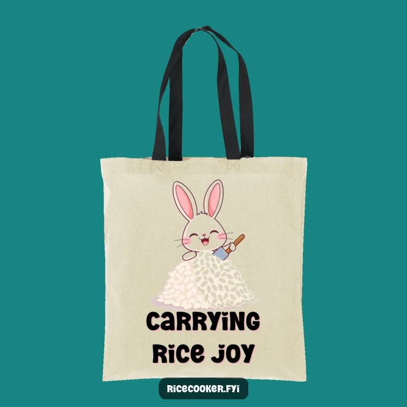 Funny Bunny Rice Carver Tote Bag - Spacious and Hilarious Carry-All for Bakers