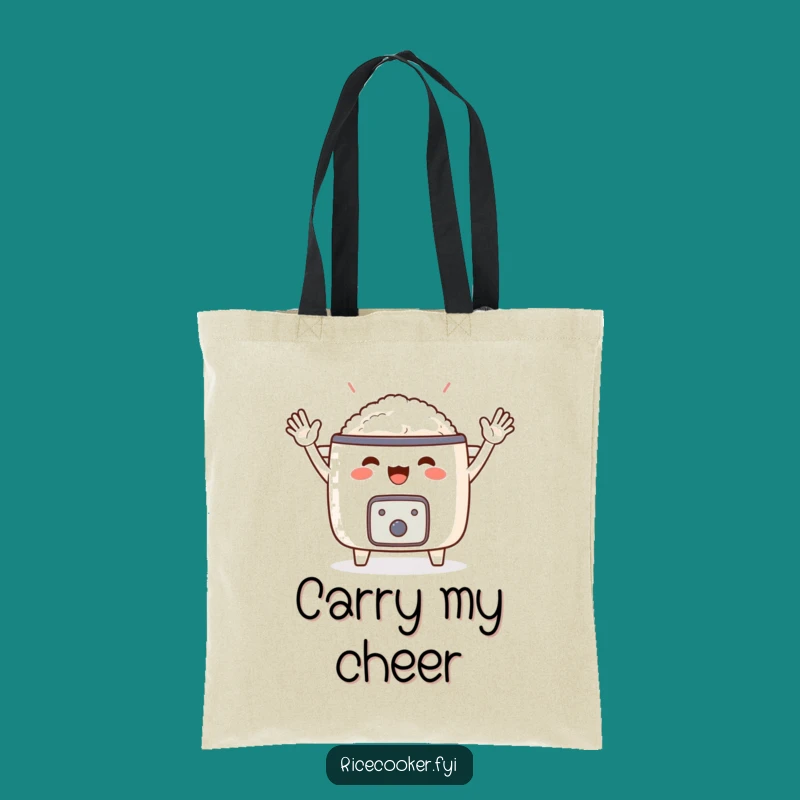 Funny Cheering Rice Cooker Tote Bag: Carry Humor Everywhere as a Gift