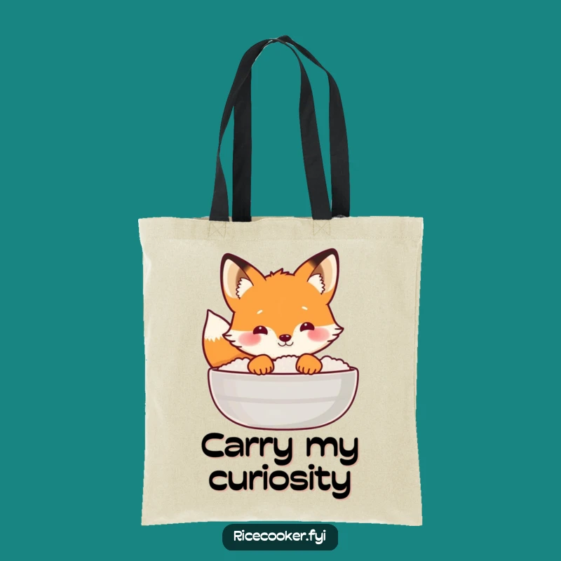 Funny Fox Rice Lid Tote Bag: Carry Your Curiosity in Style