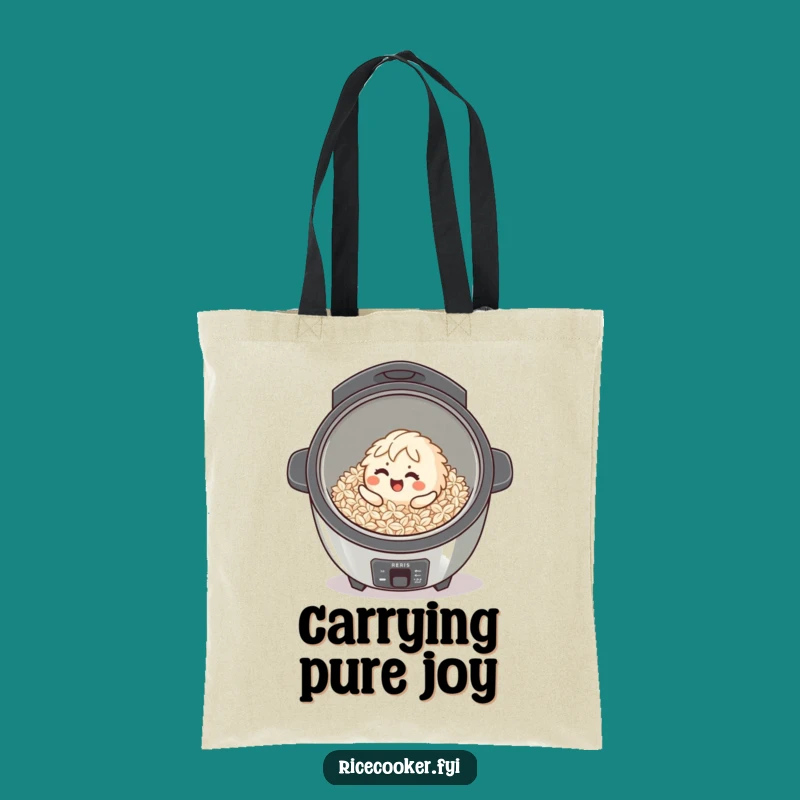 Funny Giggling Rice Grain Tote Bag: Carry Your Happy Vibes Cooker Gift