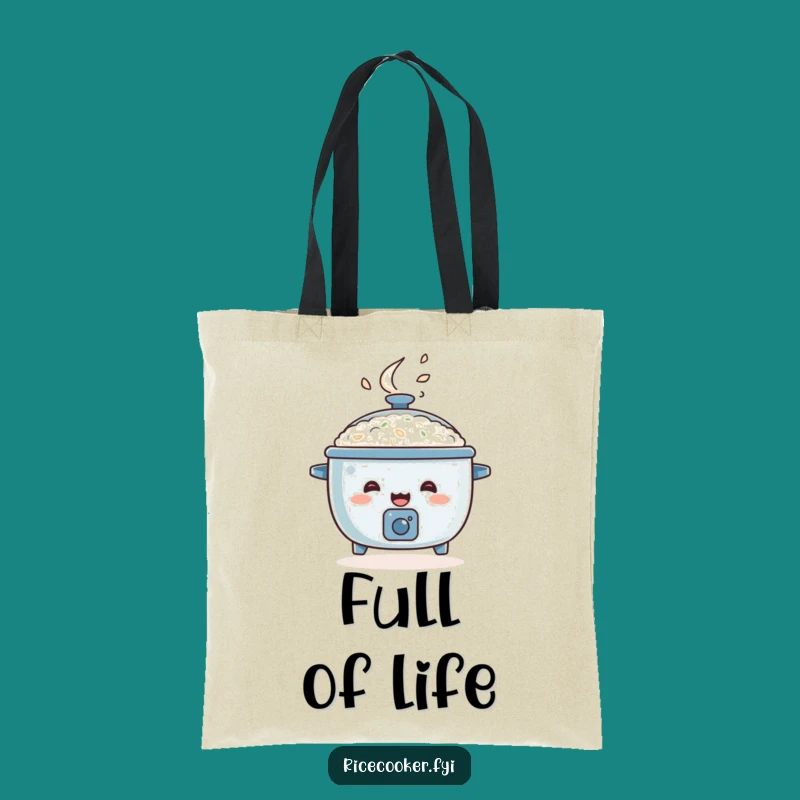 Funny Happy Rice Cooker Tote Bag: Carry Your Enthusiasm Gift