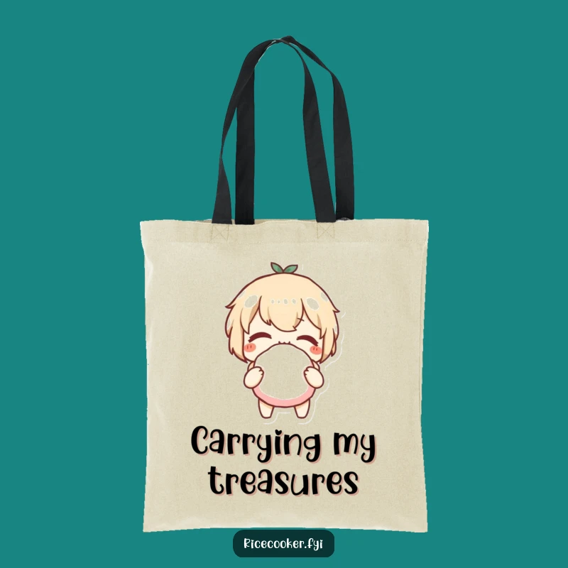 Funny Onigiri Wink Tote Bag: Carry Your Snacks with Style and a Playful Gesture Gift