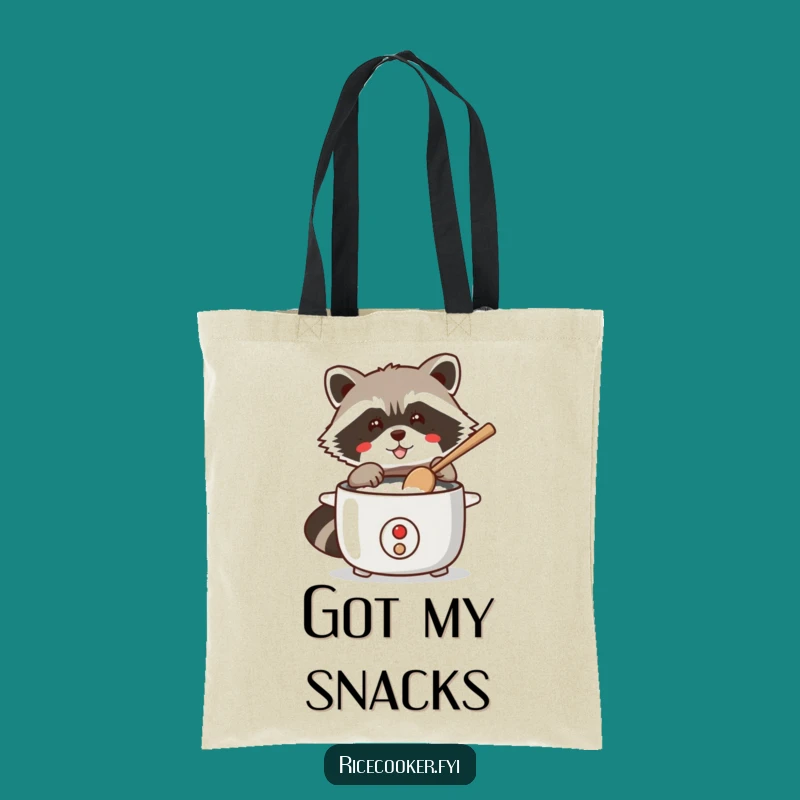 Funny Raccoon Rice Cooker Tote Bag: Carry Your Treasures - A Practical Funny Gift