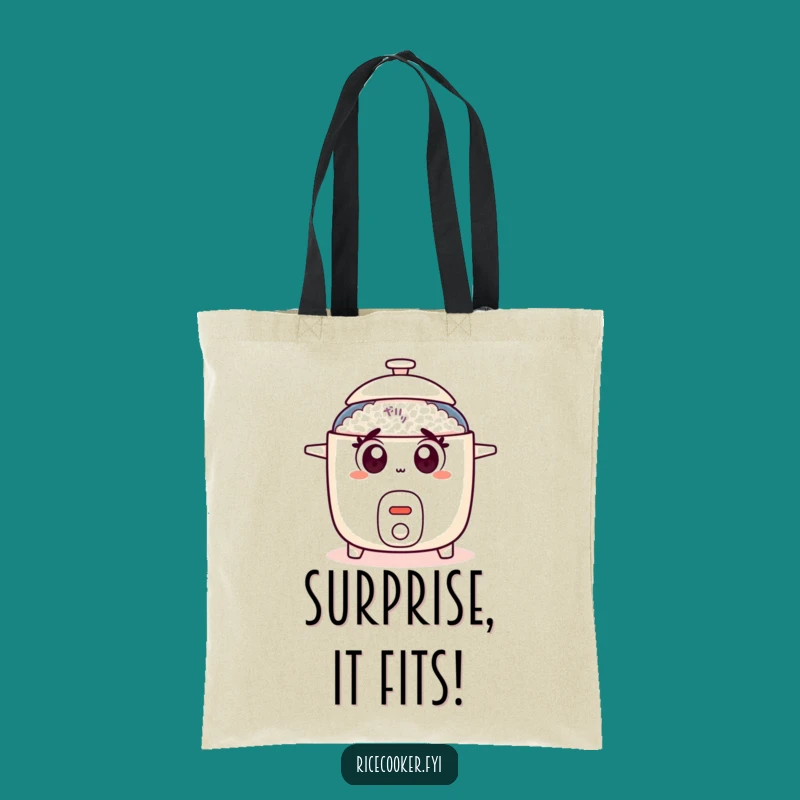 Funny Surprised Rice Cooker Tote Bag, Carry Your Shock with Style, Ideal Funny Gift