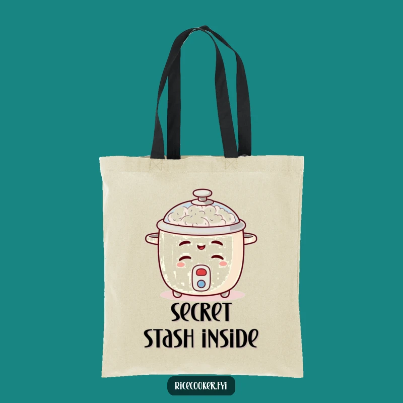 Funny Winking Rice Cooker Tote Bag, Carry Your Secrets, Ideal Funny Gift