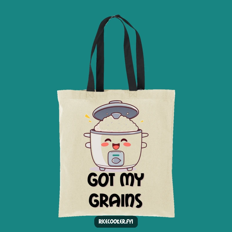 Funny Surprised Rice Cooker Tote Bag: Carry Your Groceries with Giggle