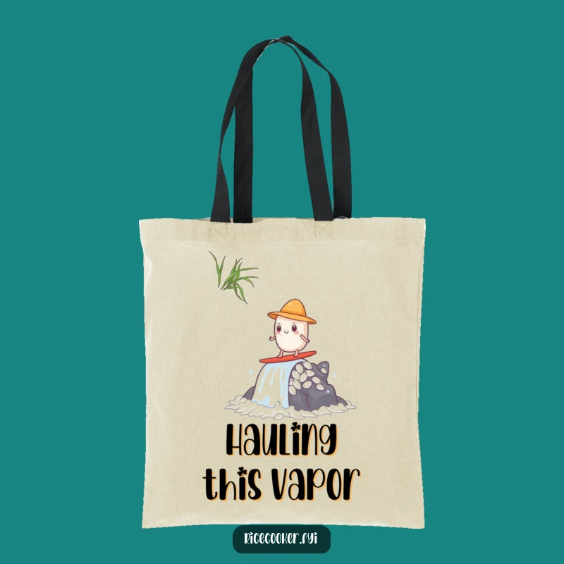 Funny Steam Surfing Rice Tote Bag - Anime Adventure Carry-All, Gift