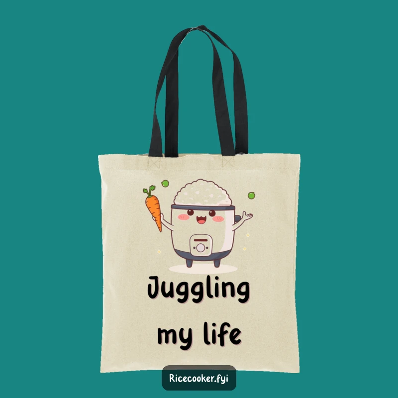 Funny Happy Rice Cooker Tote Bag: Carry Your Essentials with Culinary Flair