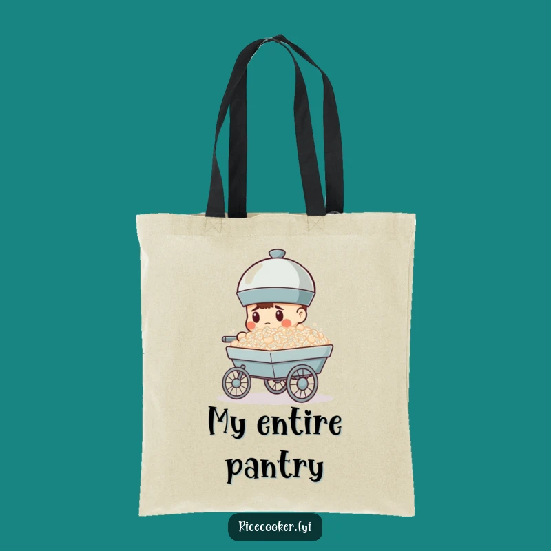 Funny Determined Rice Cooker Tote Bag: Carry Your Goals!