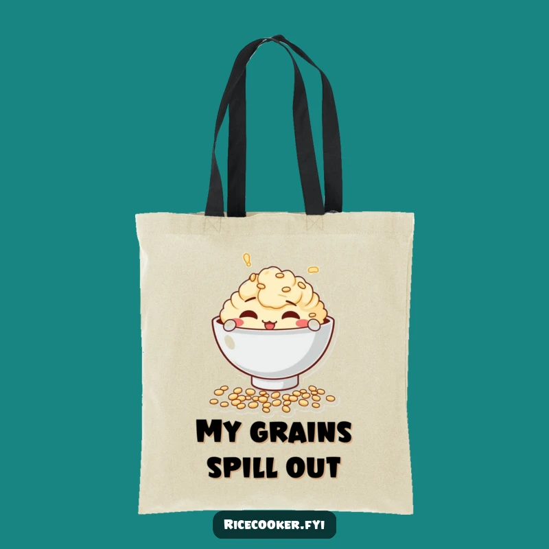 Funny Bowl Tote Bag: Carry Your Groceries with a Mischievous Spiller